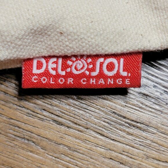 Del Sol Canvas Tote / Bag Large Logo Red Handles - Picture 3 of 8